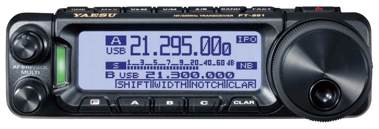 Yaesu FT-891 radio front panel and CW controls