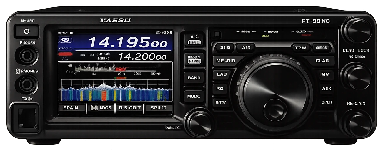 Yaesu FT-991A radio front panel and CW controls