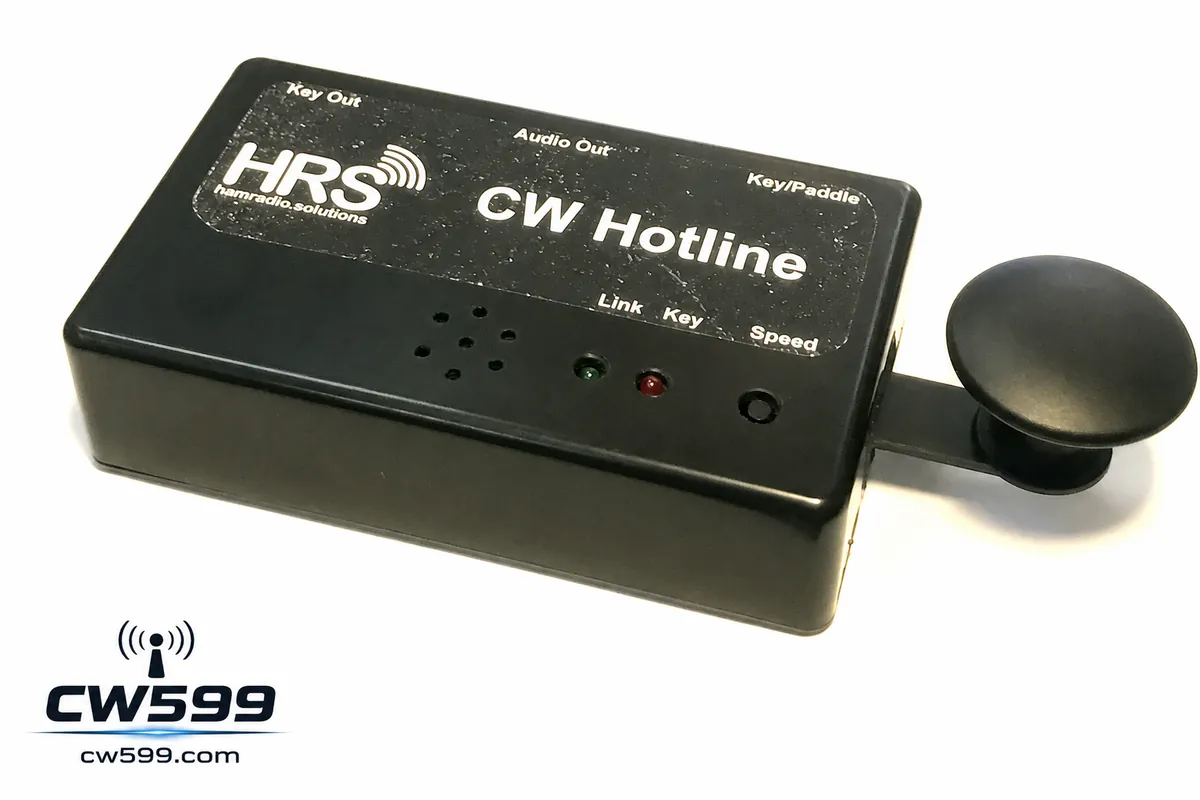 CW Hotline device with its paddle